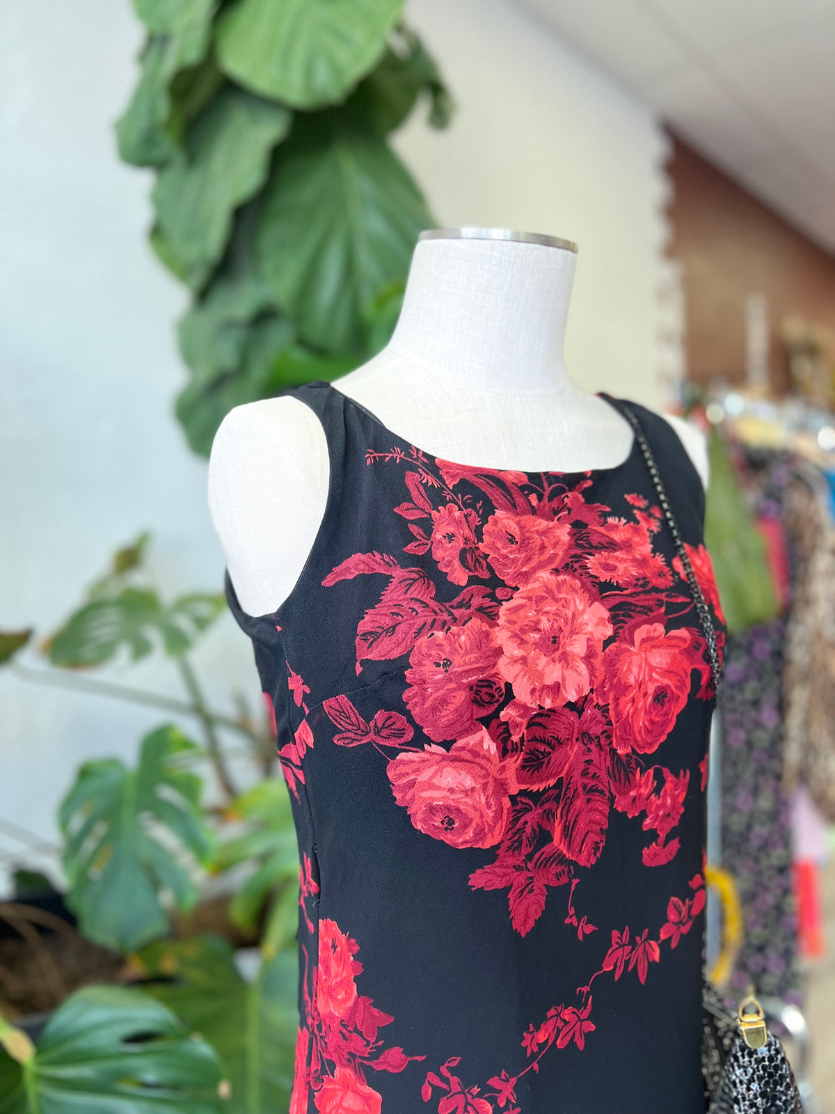 Vault Vintage // Red Rose Dress Medium