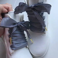 Houndstooth Shoelaces 47.2in