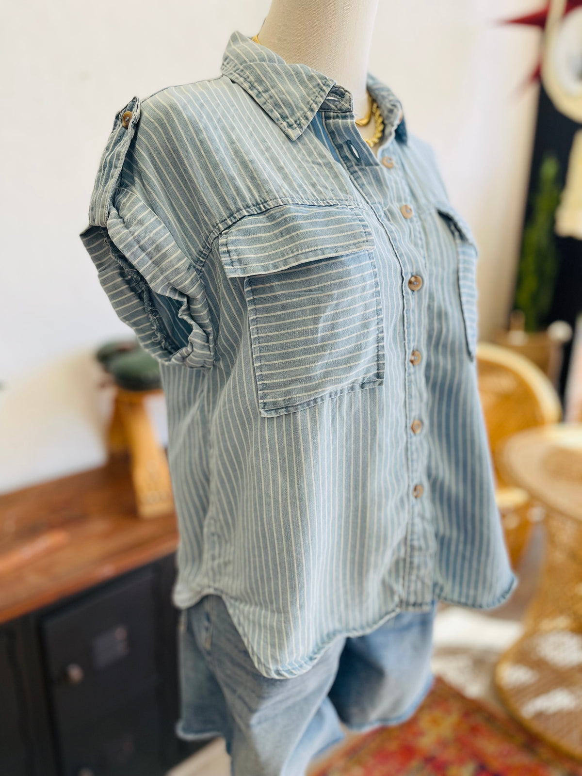 Ina Striped Button Down