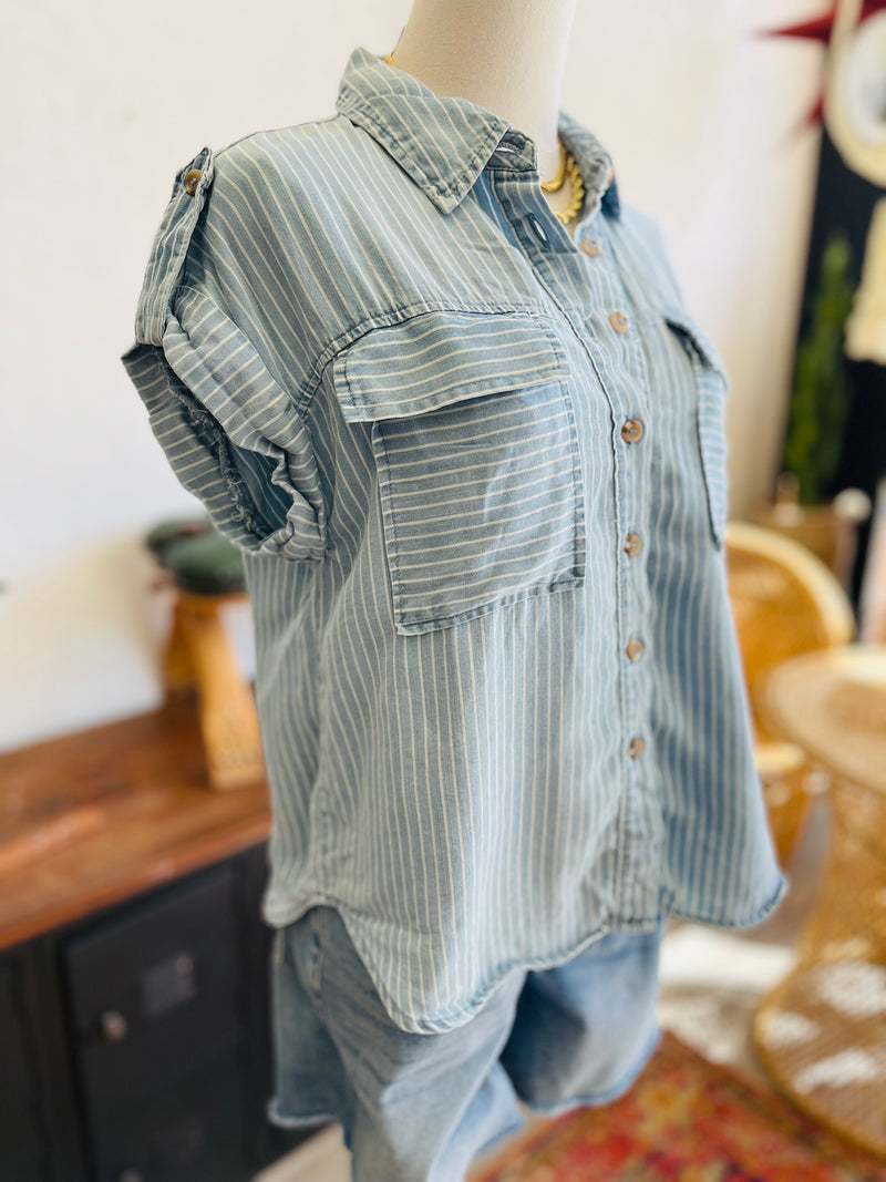 Ina Striped Button Down