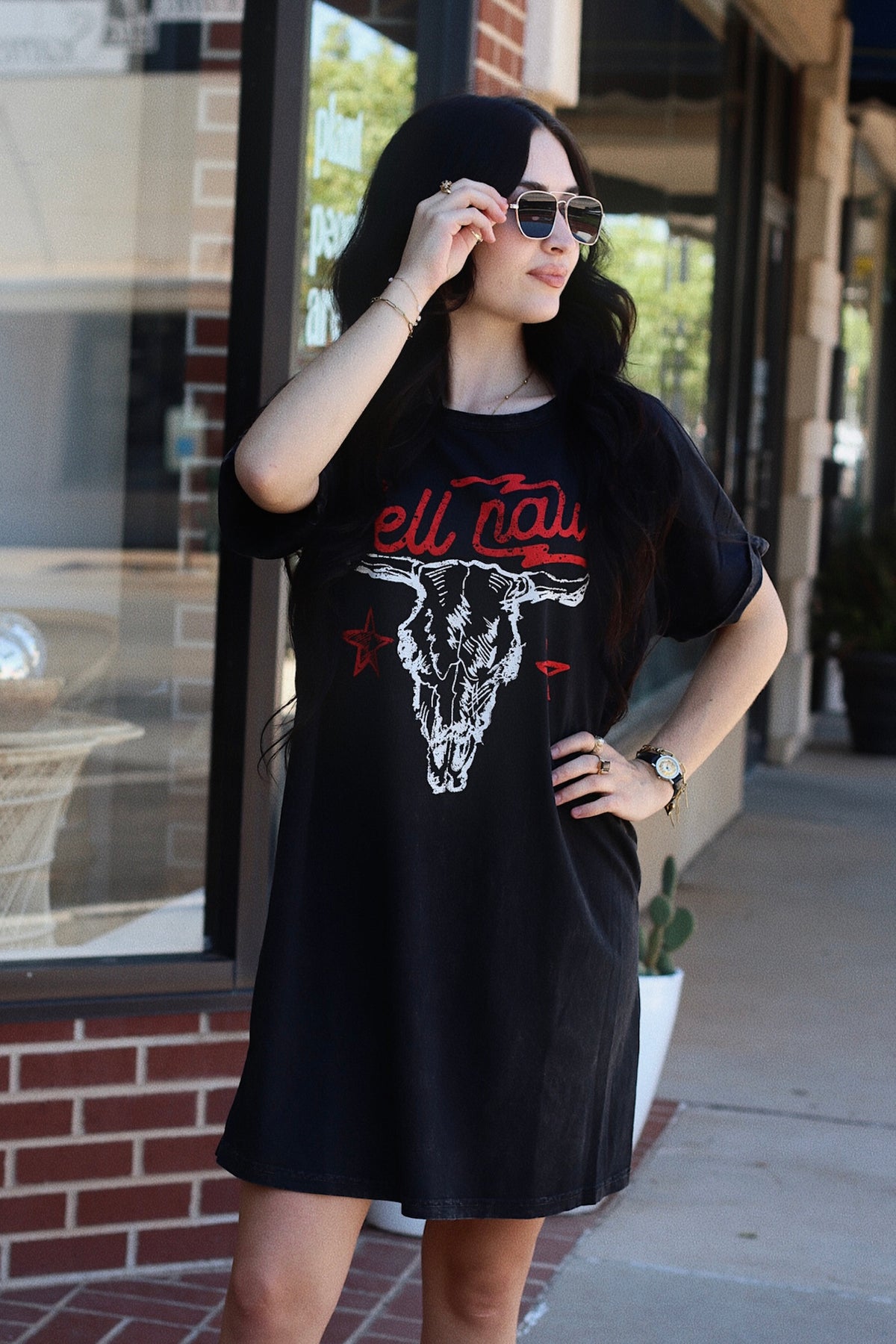 Hell Naw Skull T Shirt Dress