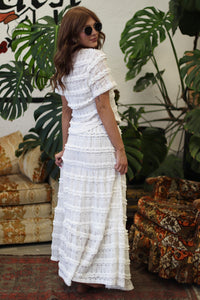 Prairie Grunge White Lace Top