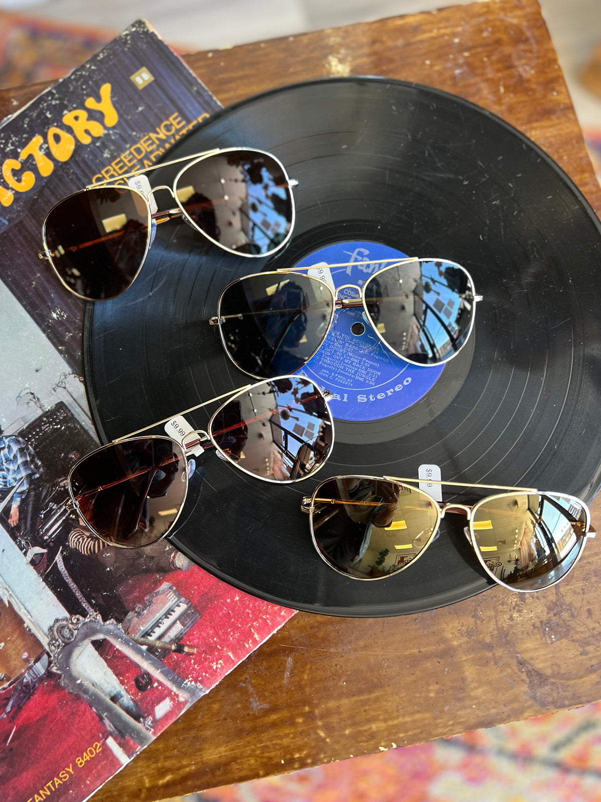 Double Bridge Aviator Sunglasses
