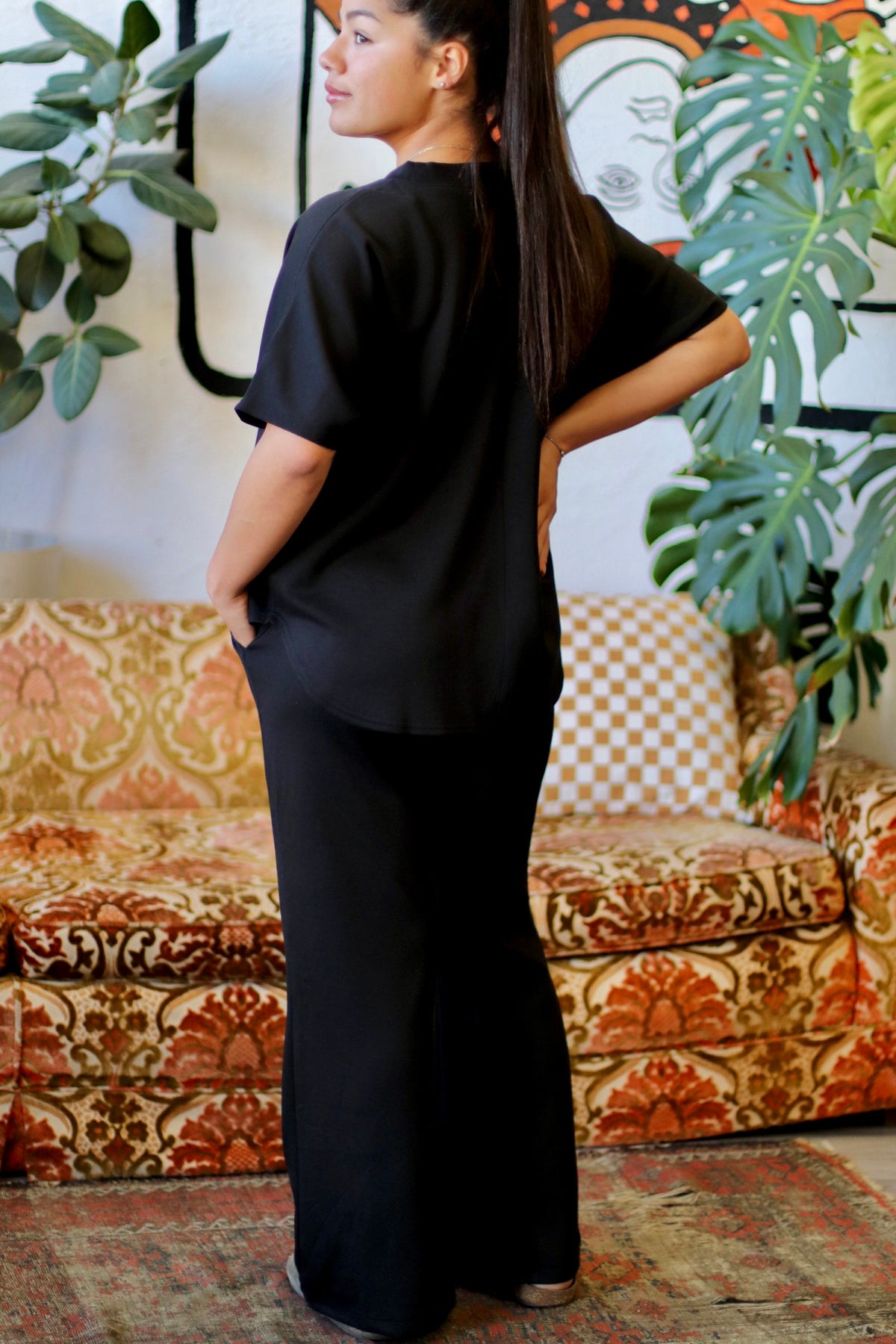 Scuba Two Piece Lounge Set + Black