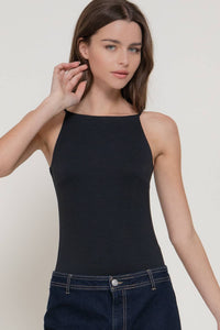 Black Soft Scuba Cami Bodysuit