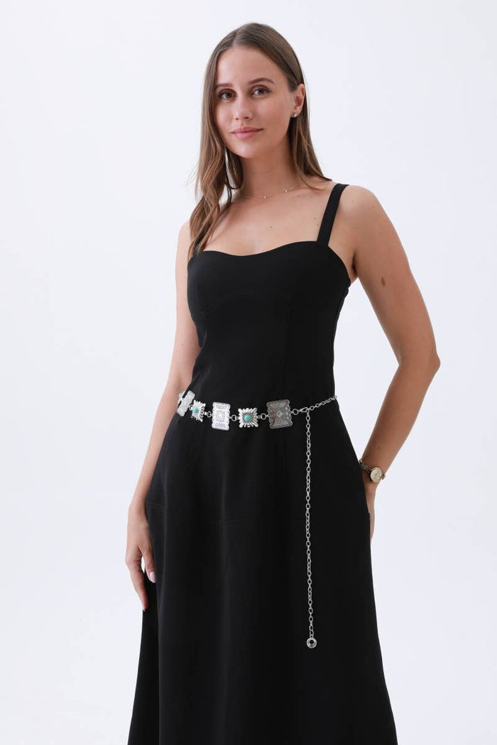 Vintage Western Turq Chain Belt