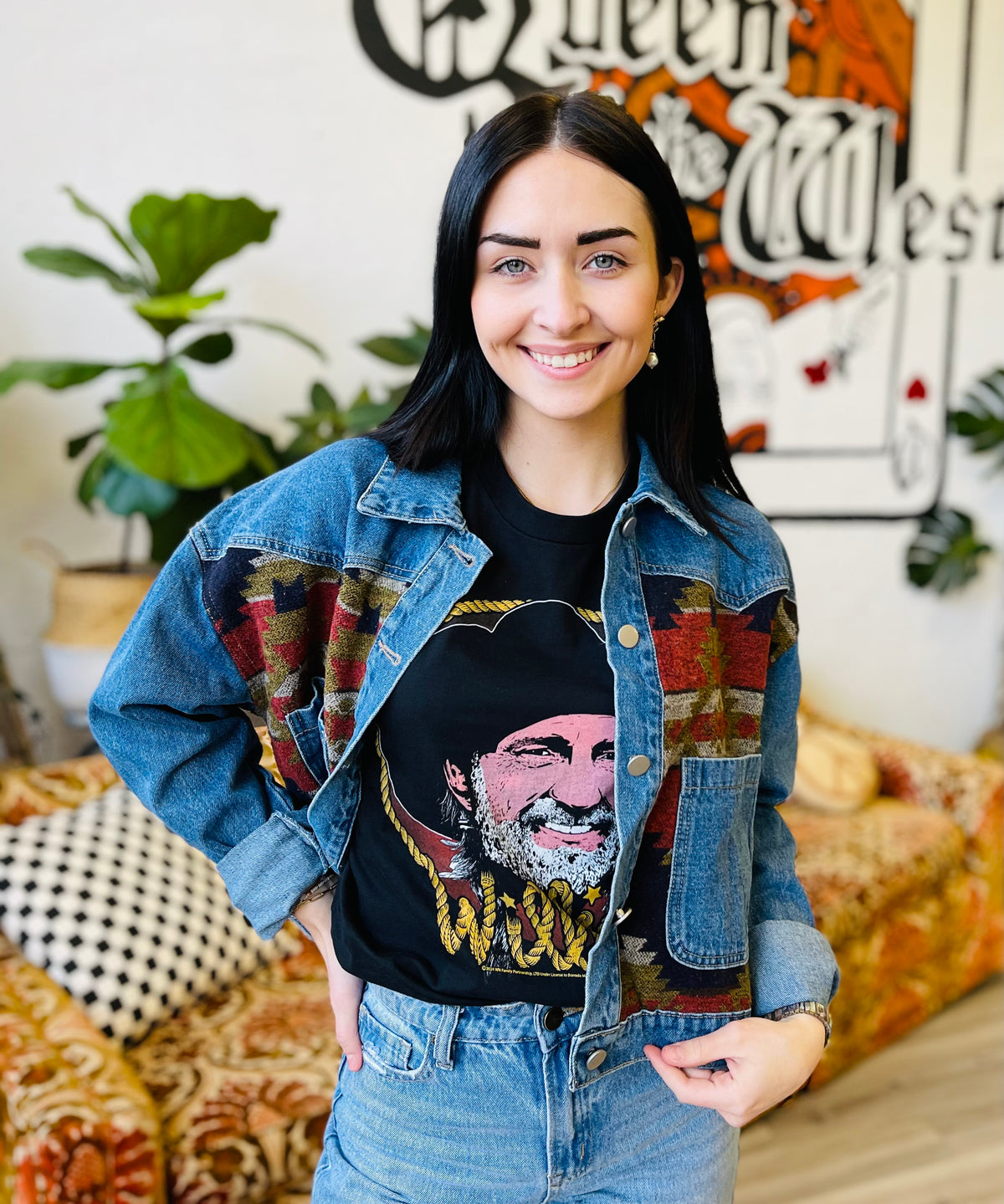 Western Cropped Denim Jacket