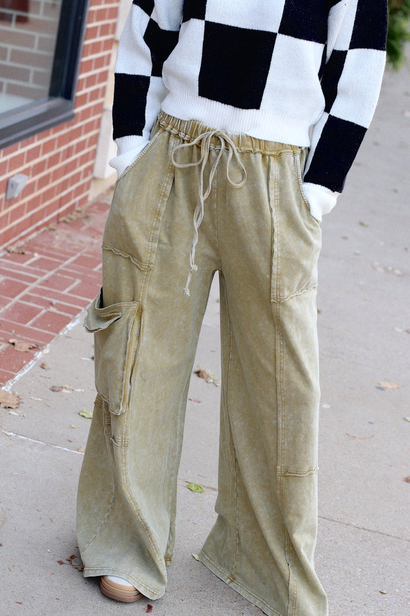 Terry Knit Baggy Pants