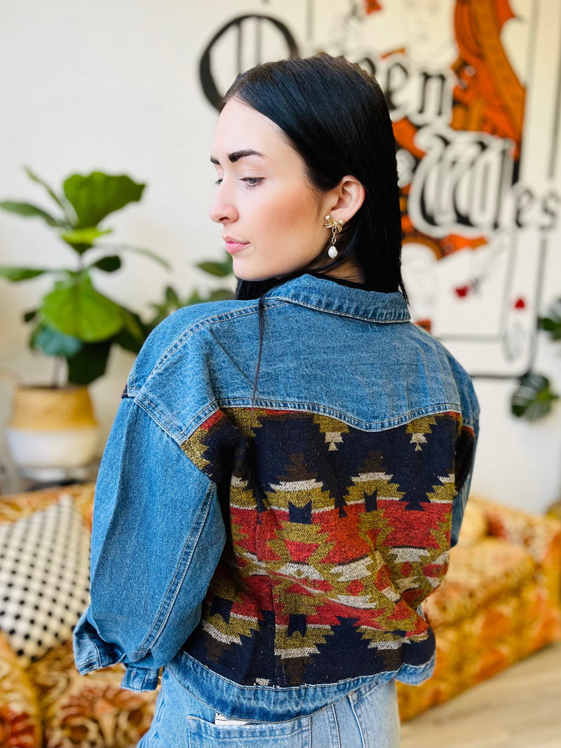 Western Cropped Denim Jacket