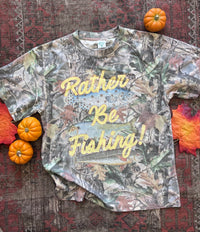 Rather Be Fishing Camo Cotton T-Shirt