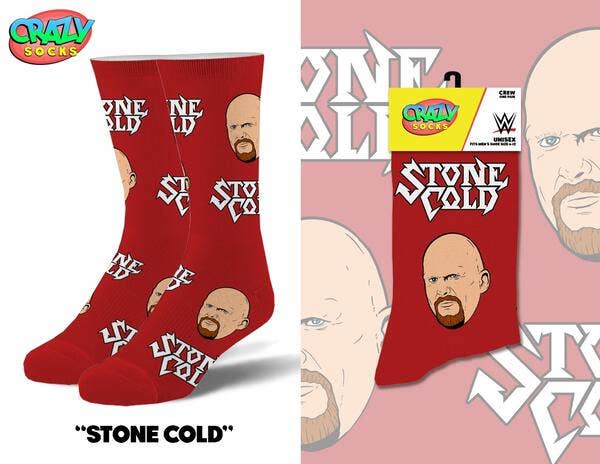 Steve Austin - Crazy Socks - Mens Crew Folded