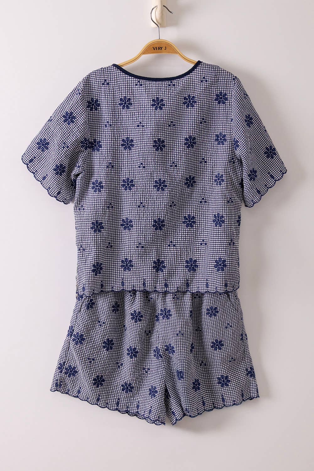 Darcy Floral Embroidery Woven Top & Shorts Set