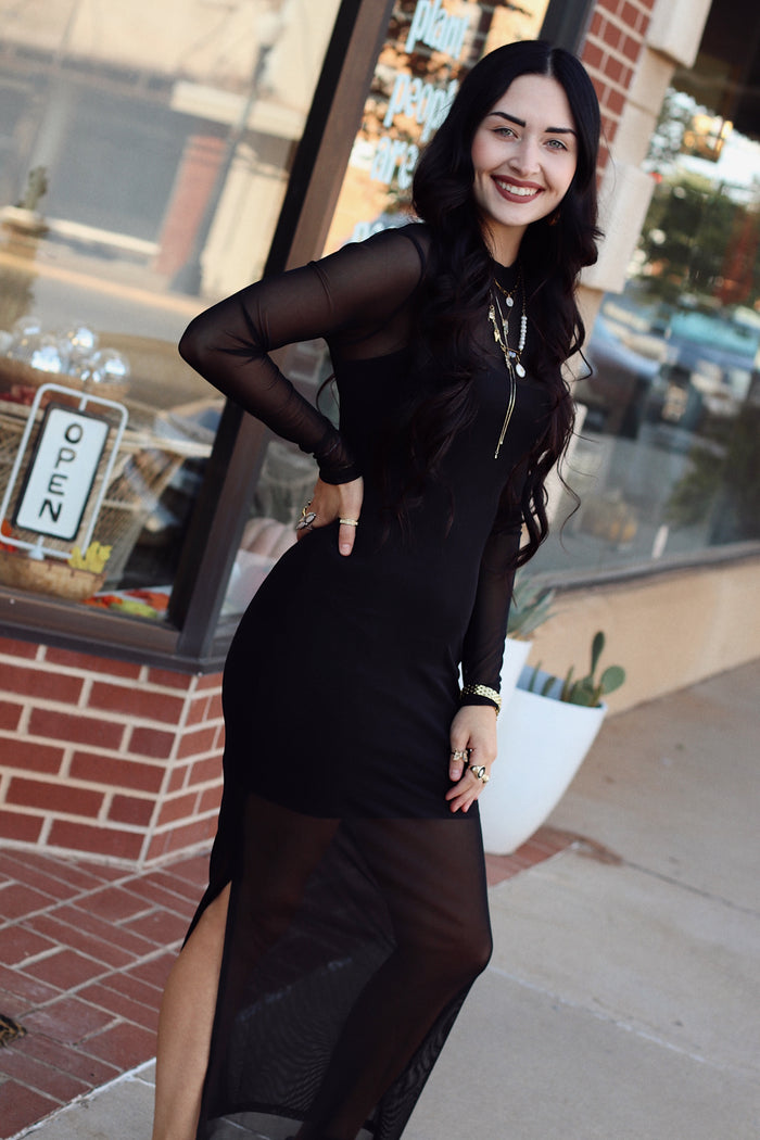 Shay Sheer Midi Dress