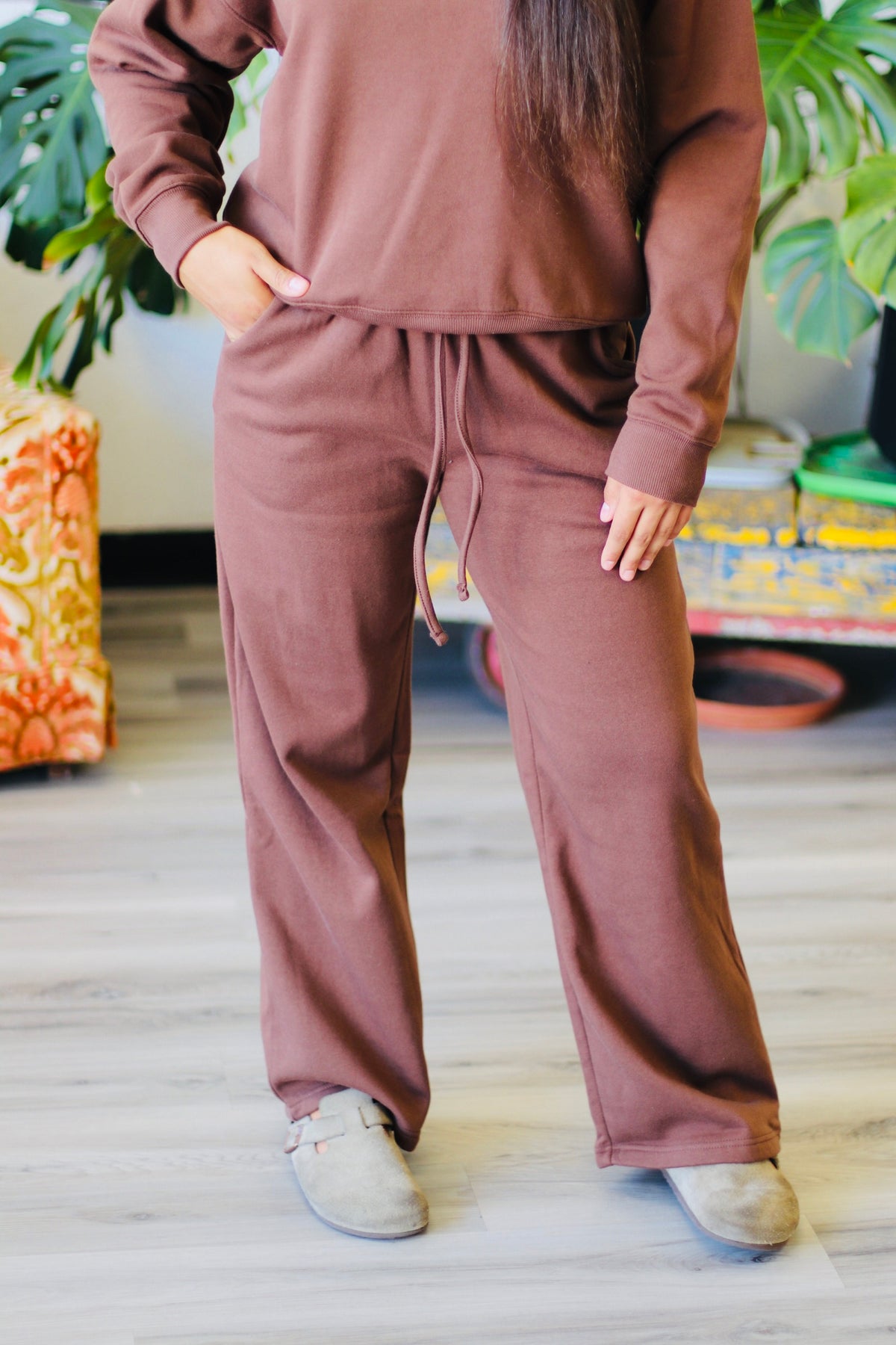 Comfiest Sweat Set Ever + Brown