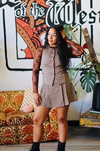 Plaid Button Down Vest Top