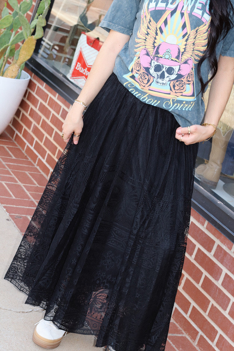 Loretta Lace Midi Skirt