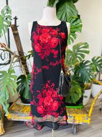 Vault Vintage // Red Rose Dress Medium