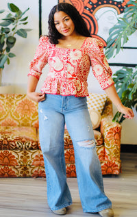 Berry Cute Peplum Top