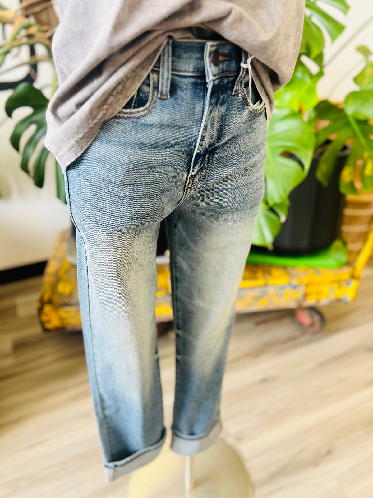 Carrie Cuffed Medium Wash Jeans
