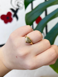 DUMP HIM 18K GP Heart Ring