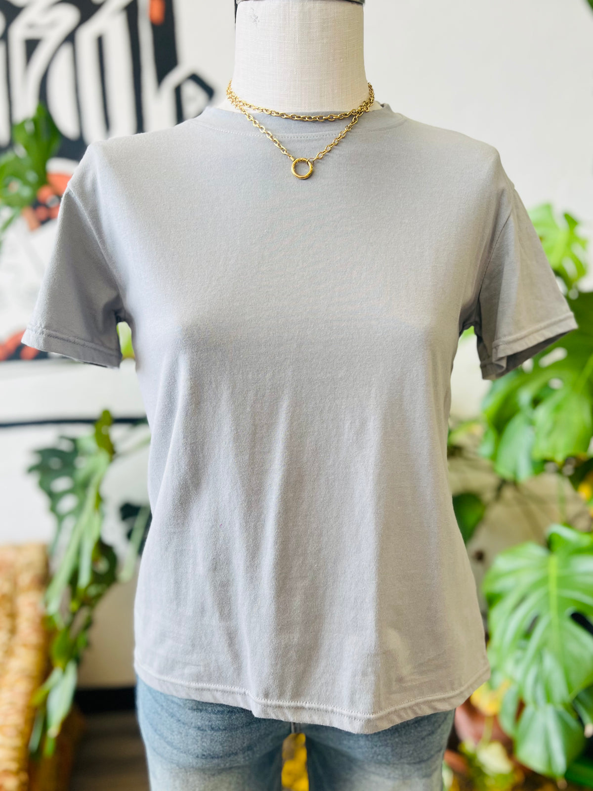580 Basic Cotton Tee + Grey