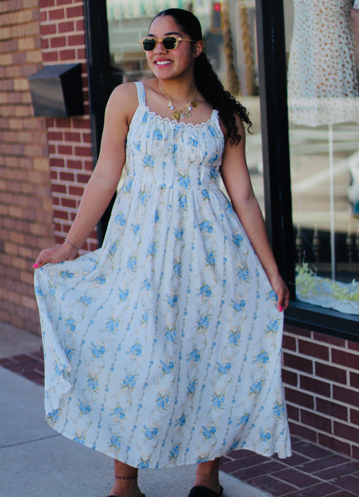 Ocean Corset Midi Dress
