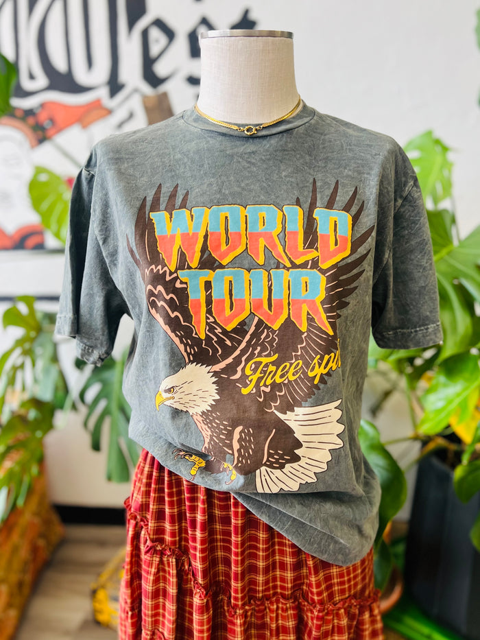 Mineral Wash World Tour Tee + Grey
