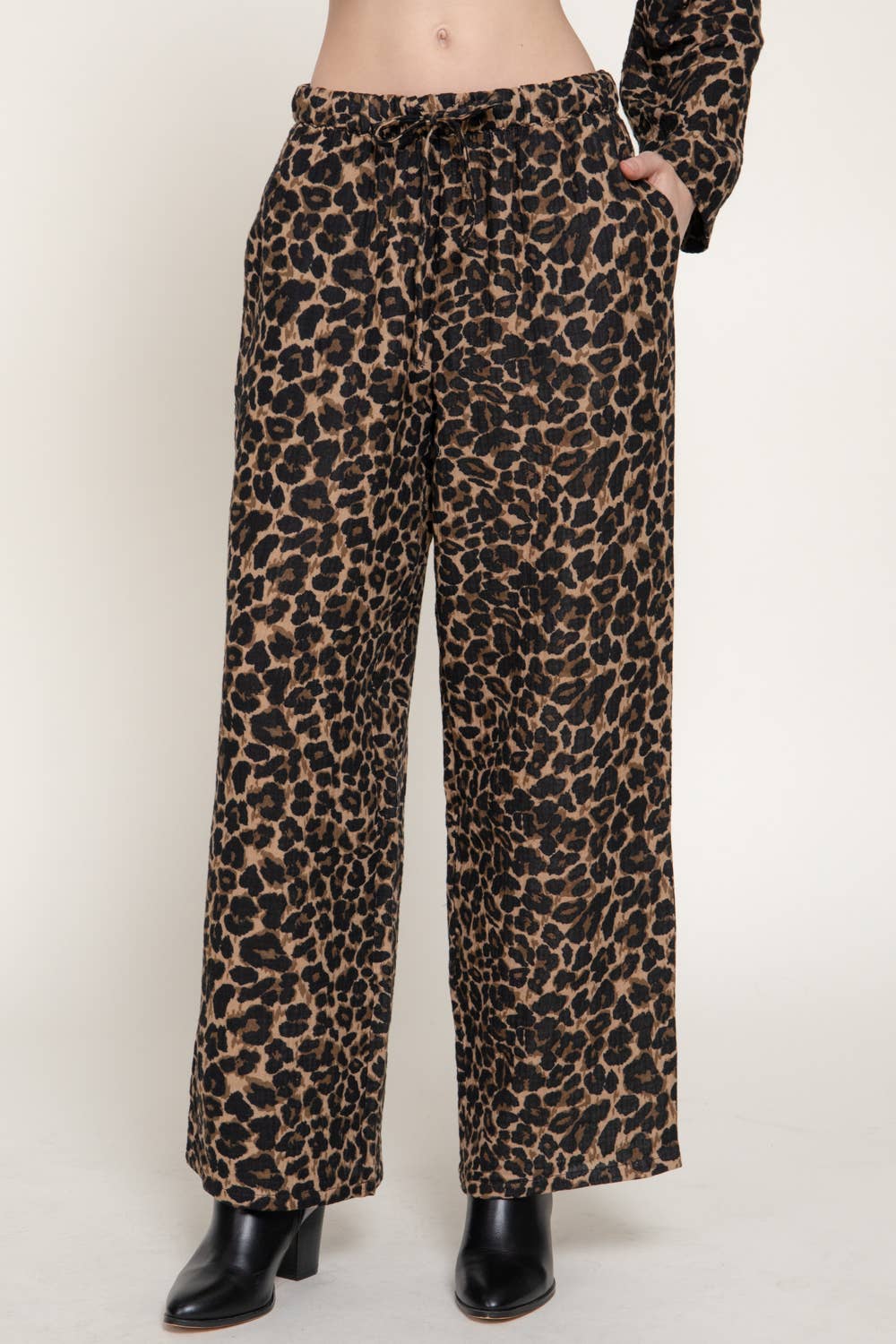 That Girl Leopard Wide Leg Pants