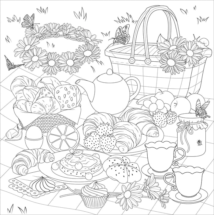 Cottagecore Adult Coloring Book
