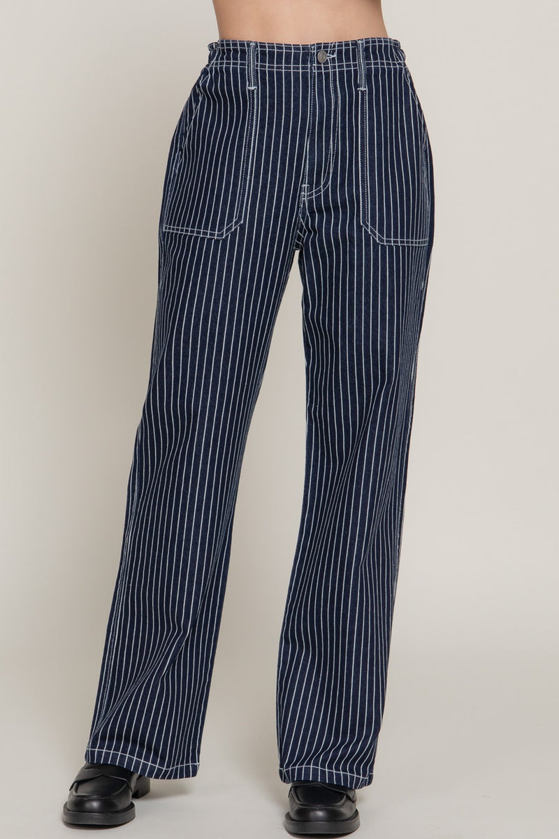 Old School Pinstripe Denim Pants