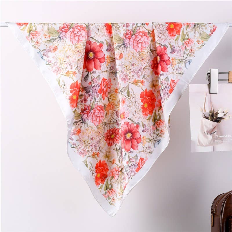Pink Botanical Floral Bandana