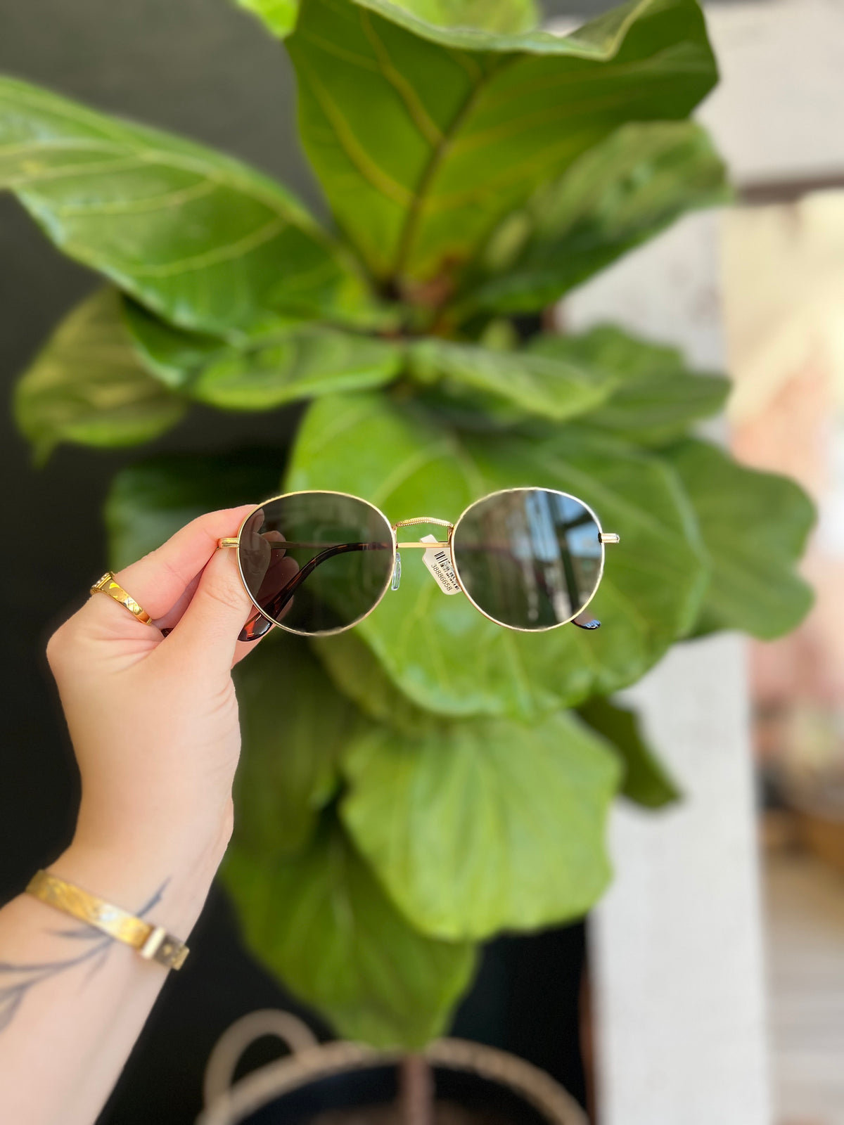 Thin Retro Round Sunglasses