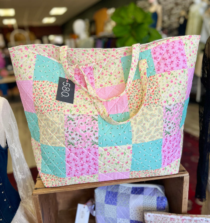 "Summer Garden" Designer Quilted Tote Bag
