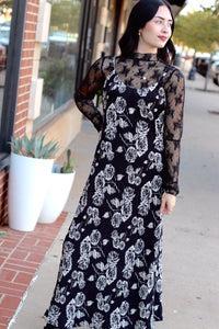 Black Floral Maxi Dress