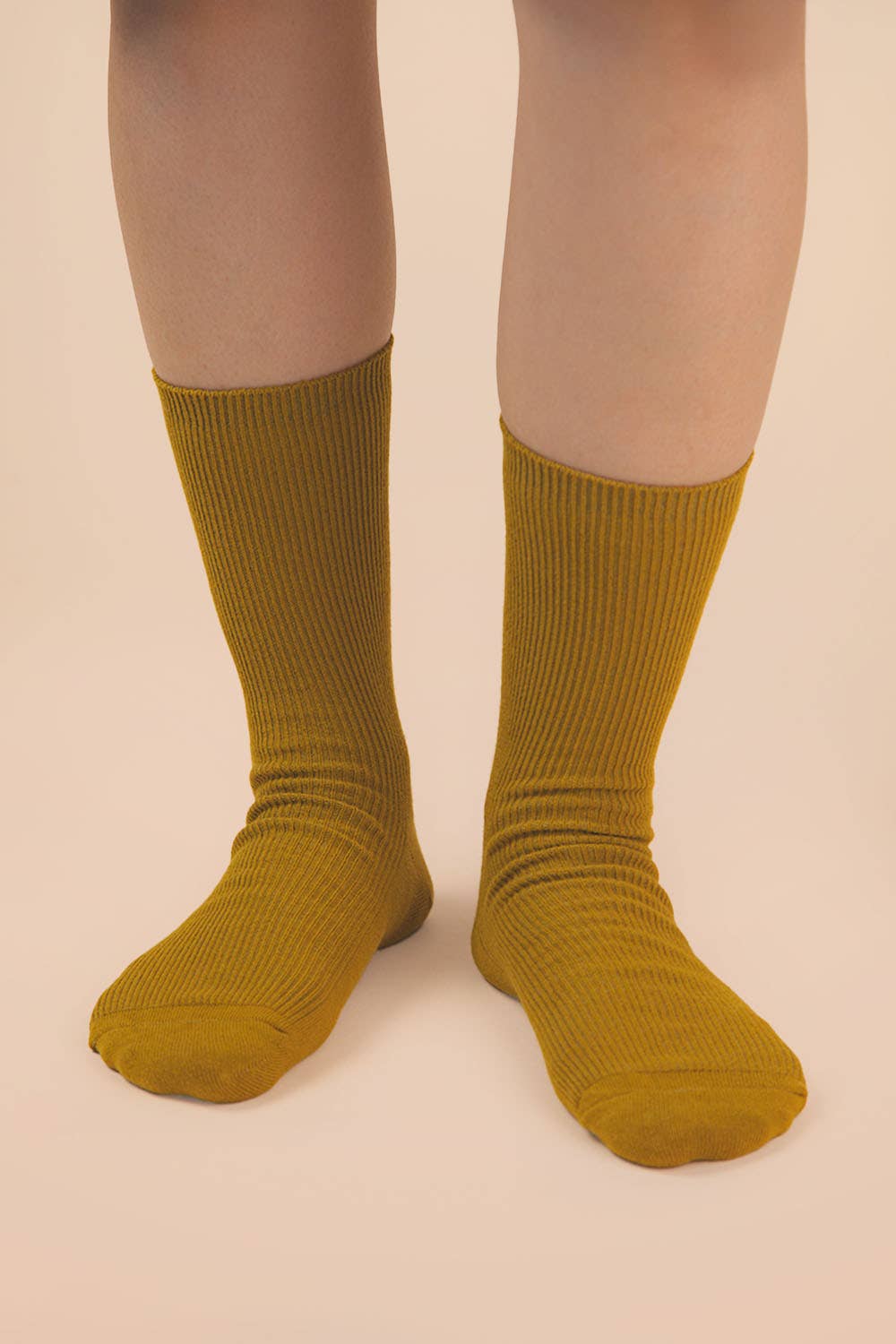 Ribbed mock socks: FOREST
