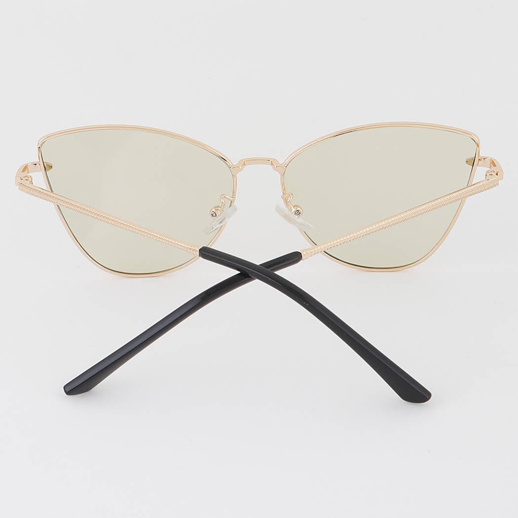 Cateye Metal Frame Sunglasses