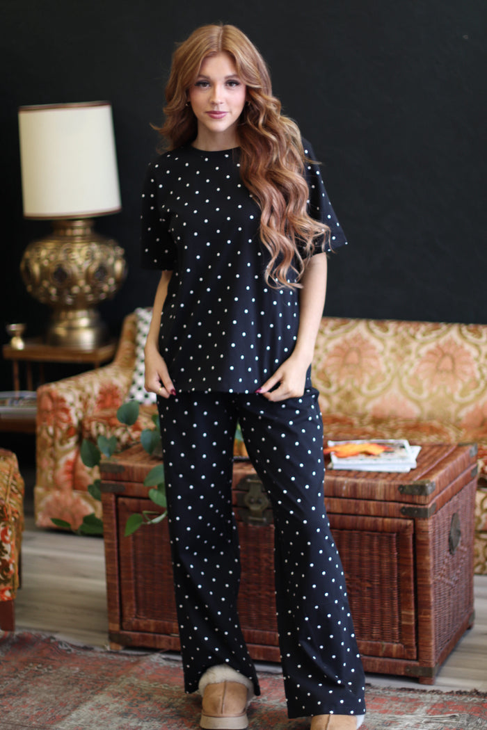 Girl Next Door Polka Dot Pants + Black