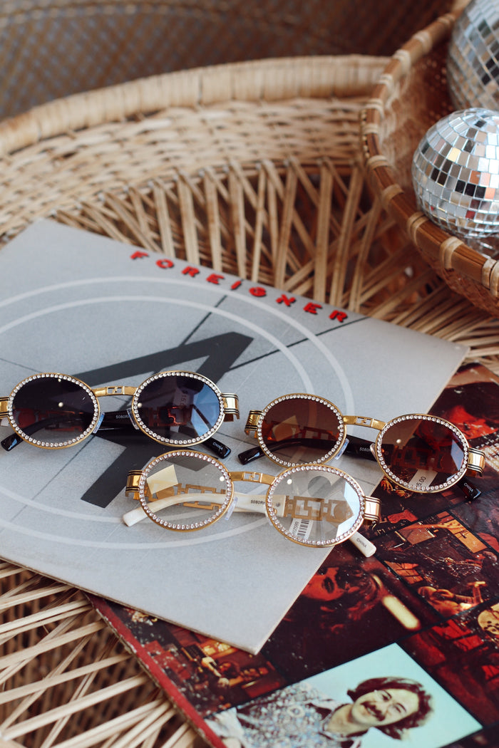 Vintage Jewel Lined Sunglasses