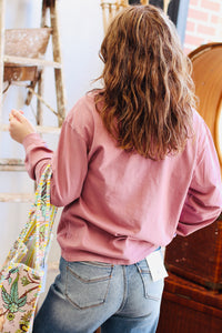 Basic Long Sleeve Top + Mauve