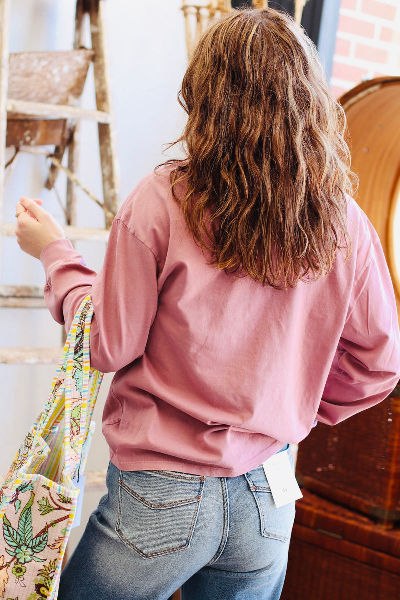 Basic Long Sleeve Top + Mauve