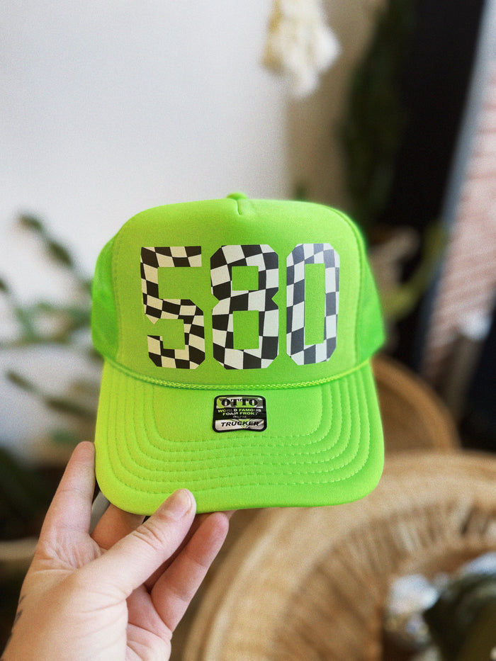 580 Trucker - Neon Green / B&W Logo