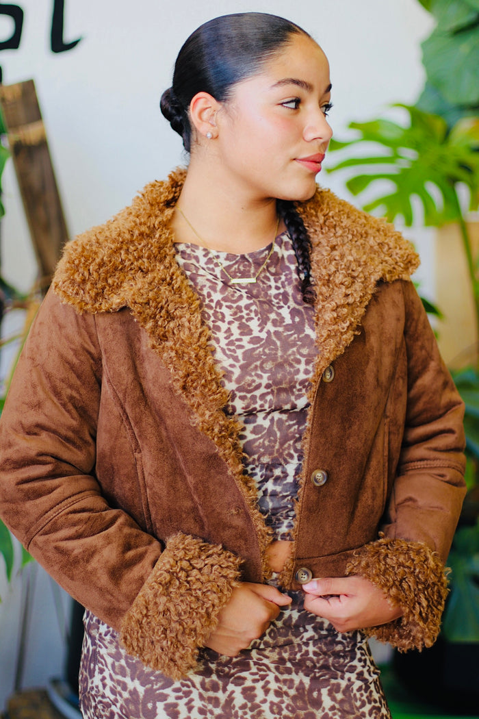 Penny Lane 2.0 Faux Fur Coat in Camel