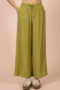 Allie Avocado Linen Pants