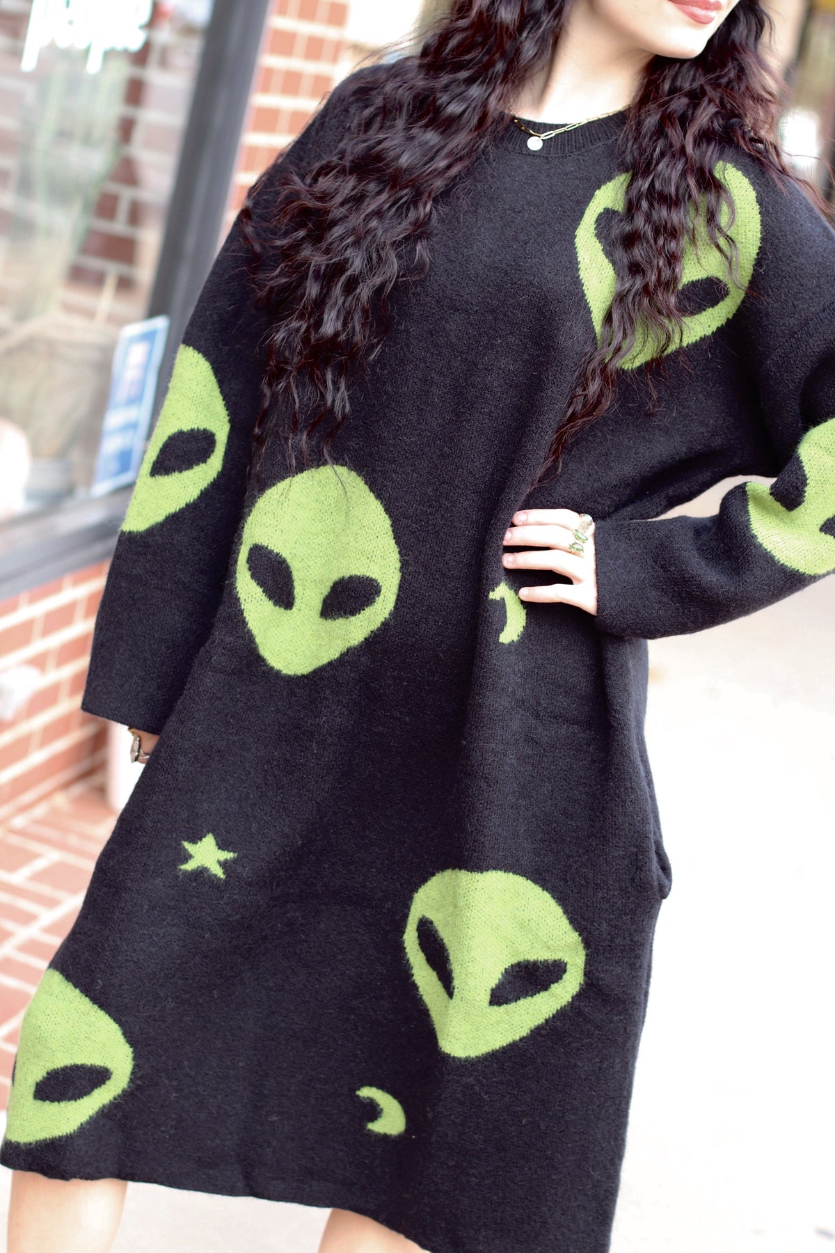 Out There Alien Sweater Dress