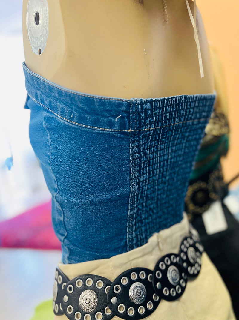 Dolly Denim Tube Top
