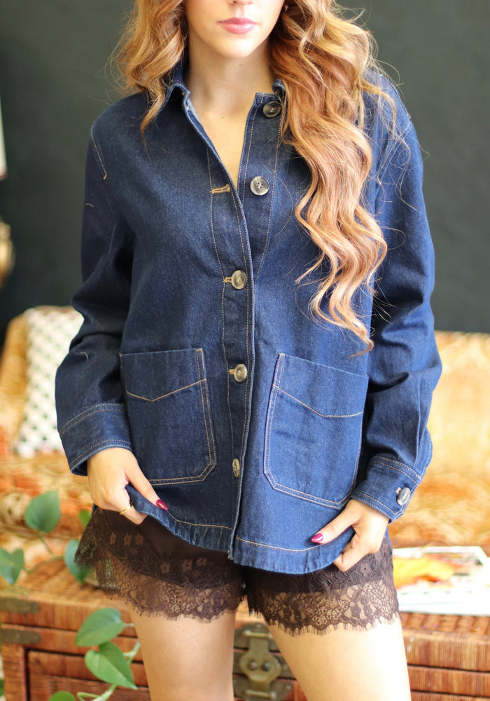 Meredith Dark Wash Denim Jacket