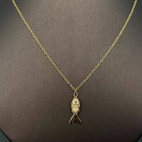 Fish Charm Gold-plated Necklace 2 Tier