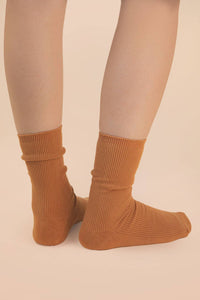 Ribbed mock socks: FOREST