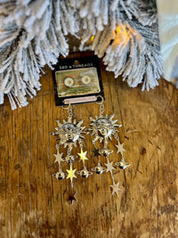 Sun & Planet Dangle Earrings