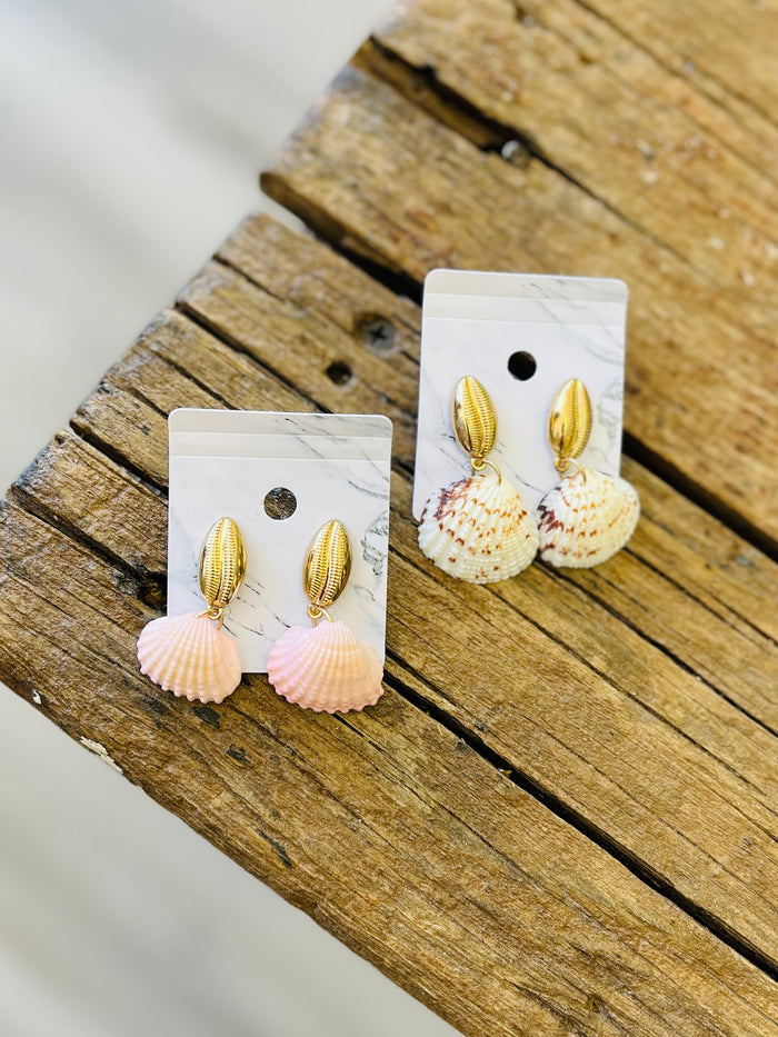 Shell Stud Earrings + 2 Colors